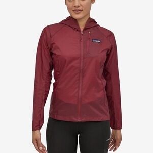 Patagonia Houdini Jacket Womens Large burgandy RMRE Windbreaker Rain
